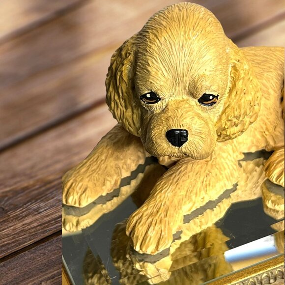 Vintage Cocker Spaniel Hand Painted Dog Figurine Signed USA Made - Picture 3 of 6